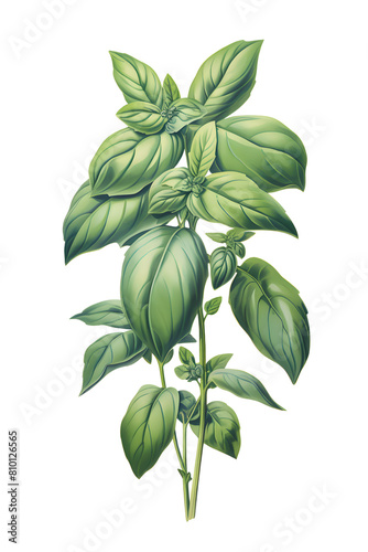 illustrated basil, vintage illustraton fof some basil, basil, herbs, tasty herbs