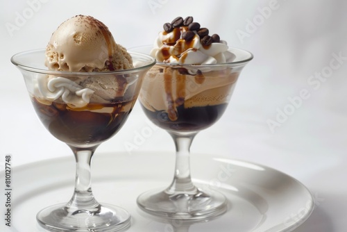 Rich and Creamy Hazelnut Affogato Sundae with Espresso