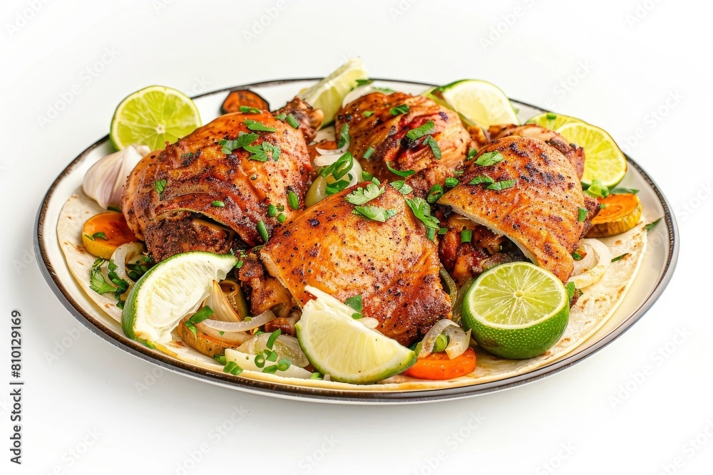 Delicious Adobo-Rubbed Chicken and Lime on Corn Tortillas Delicious Adobo-Rubbed Chicken and Lime on Corn Tortillas