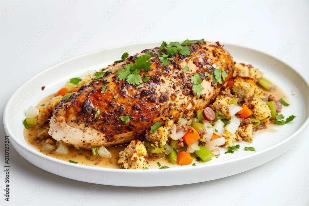 Mexican-Inspired Turkey Breast with Chorizo Cornbread Stuffing Mexican-Inspired Turkey Breast with Chorizo Cornbread Stuffing