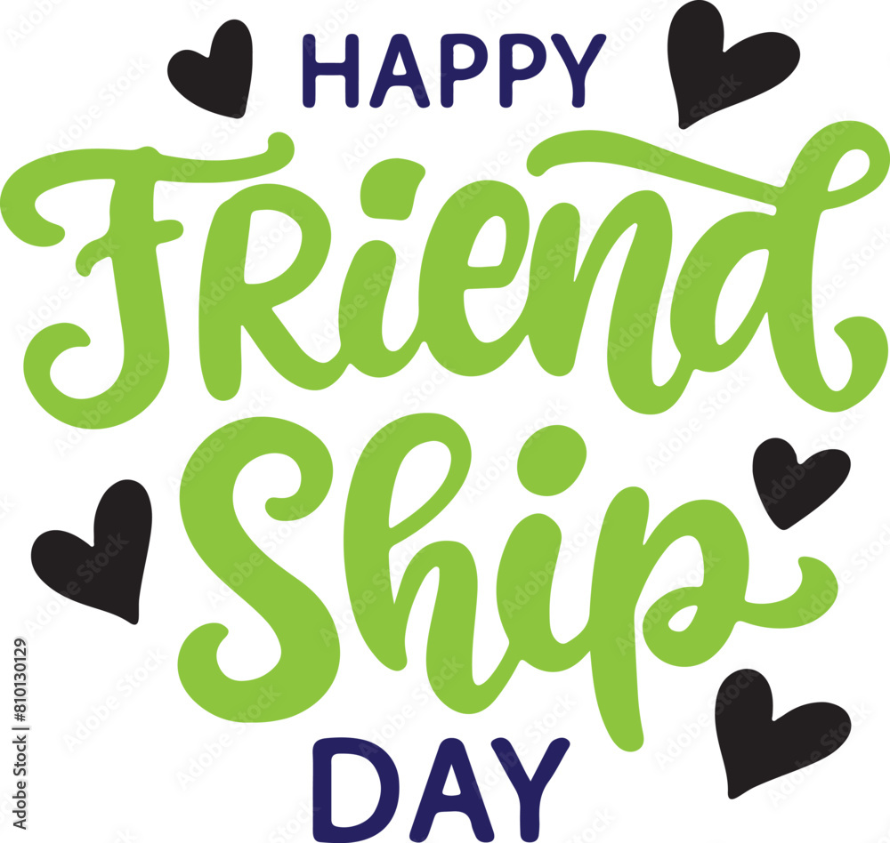 happy friendship day logo design tempalte 