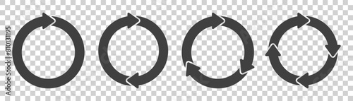 Recycling icon on transparent background