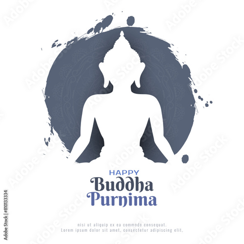 Happy Buddha Purnima Indian festival traditional background