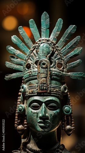 Intricate ancient mesoamerican sculpture