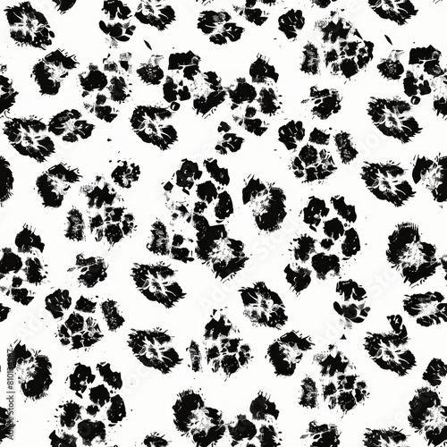 Black and White Animal Print Background