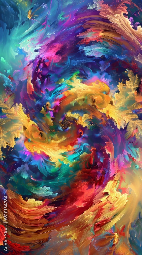 A digital dreamscape of swirling colors and shifting patterns