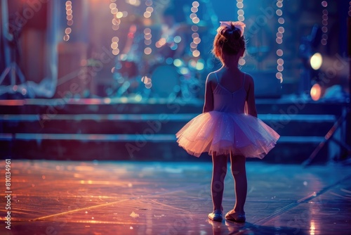 little ballerina on stage photo