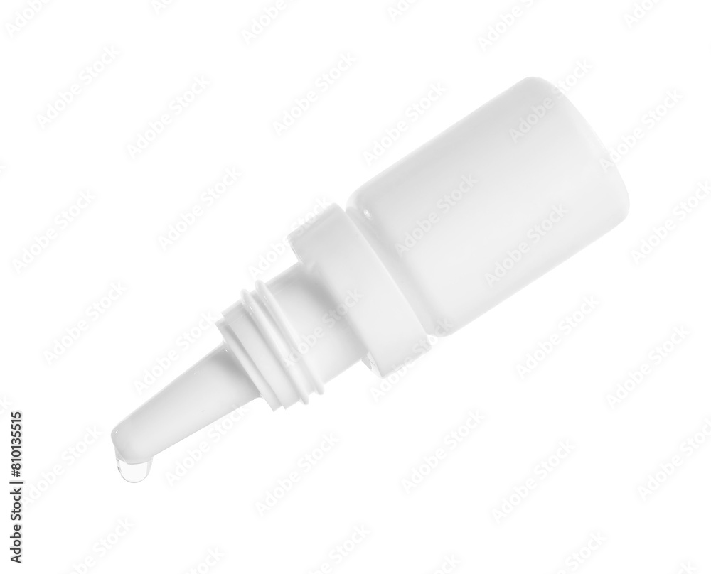 Dripping medical drops from bottle on white background Dripping medical drops from bottle on white background