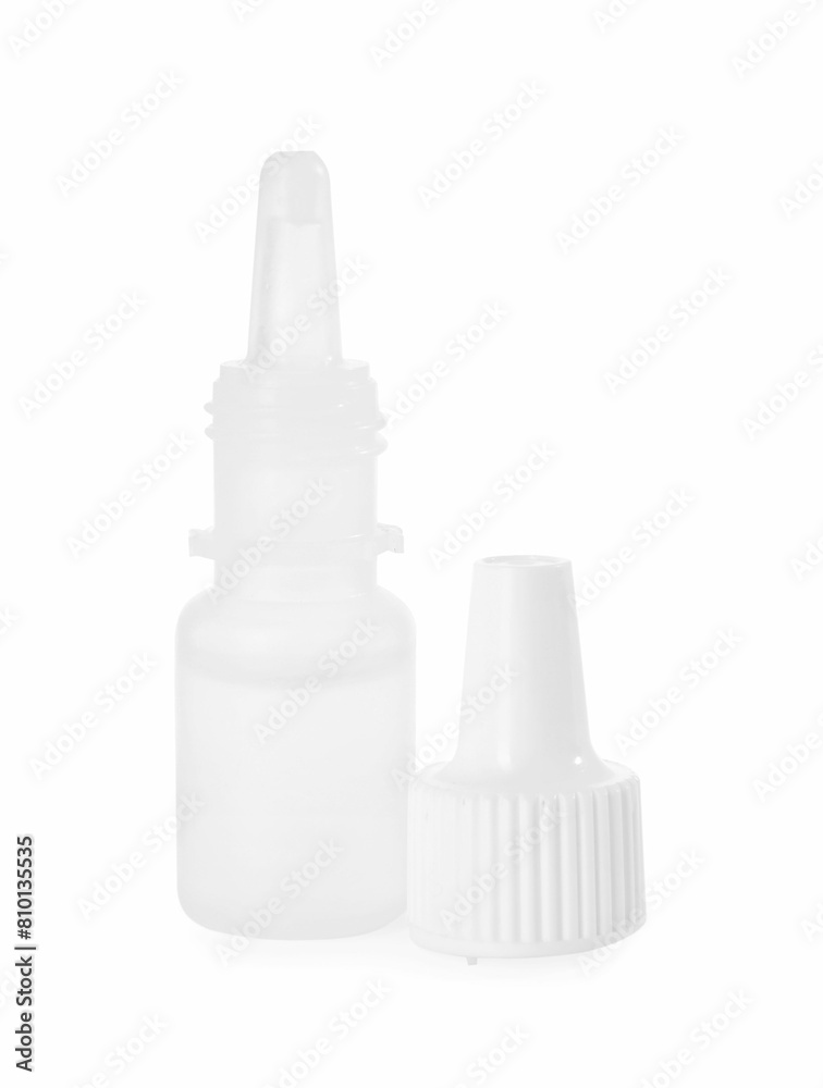 Bottle of medical drops isolated on white Bottle of medical drops isolated on white