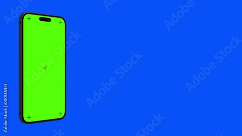 left right Y rotation black phone