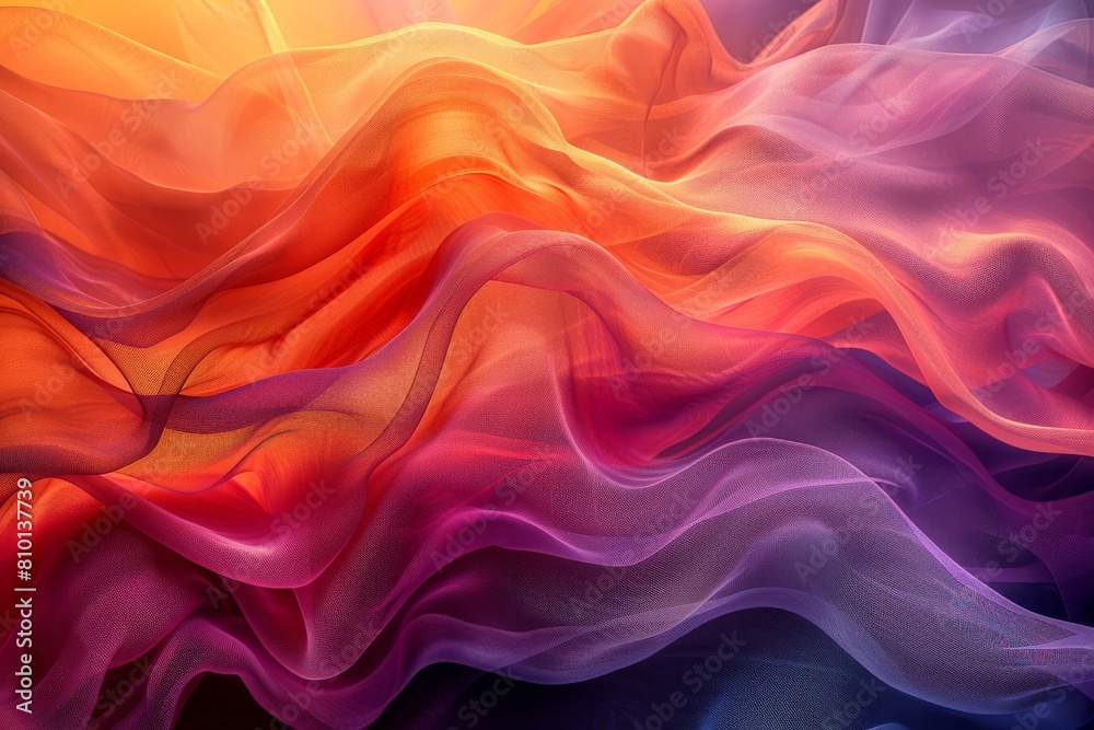Elegant waves of silk captured in a warm, sunset-inspired color palette, igniting the senses Elegant waves of silk captured in a warm, sunset-inspired color palette, igniting the senses