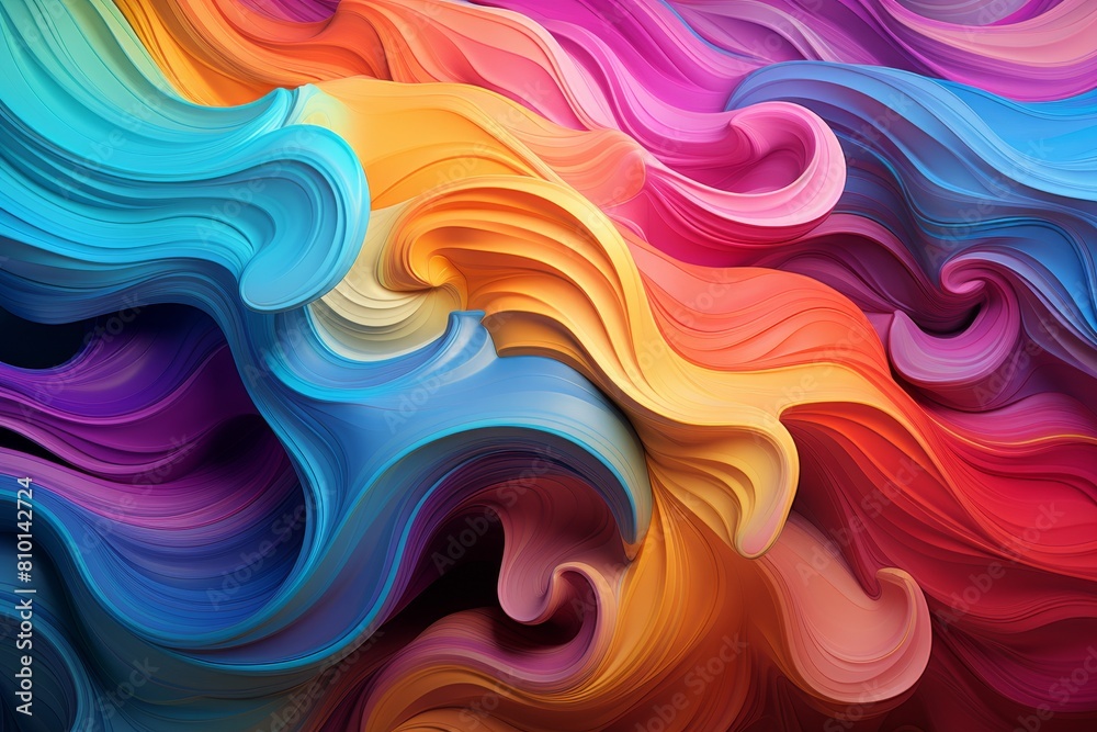 Obraz premium Vibrant abstract fluid art background