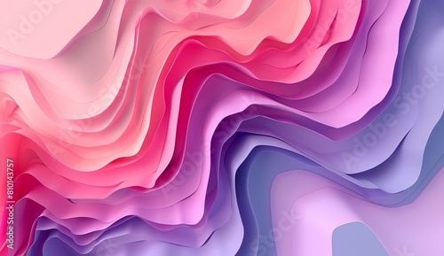 A visually soothing digital backdrop with smooth waves and fluid shapes in soft shades of pink  violet  and white