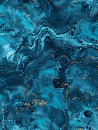 Blue and gold marble texture abstract