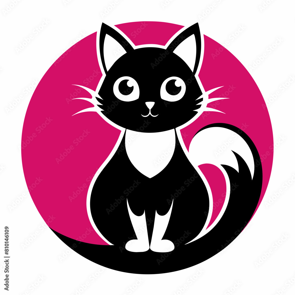 cat cute logo icon vector silhouette cat cute logo icon vector silhouette