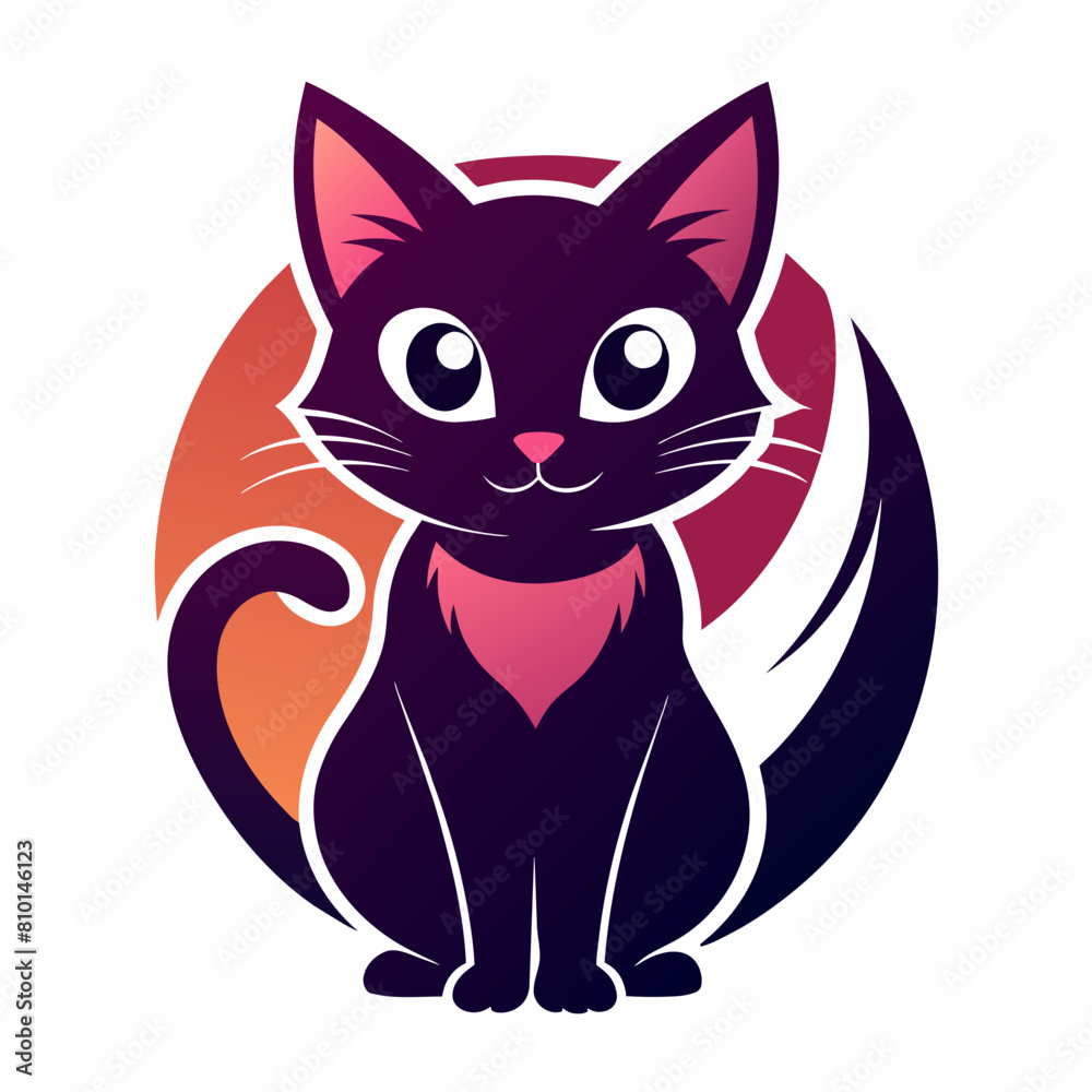 cat cute logo icon vector silhouette cat cute logo icon vector silhouette