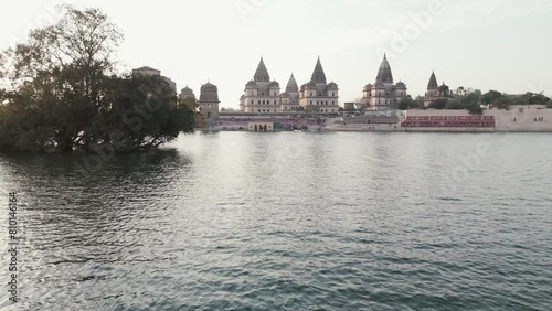 An Aerial Shot of The Royal Chhatris at Orchha, Madhya Pradesh, India