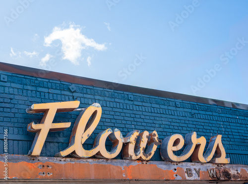 Retro Flower Store Sign