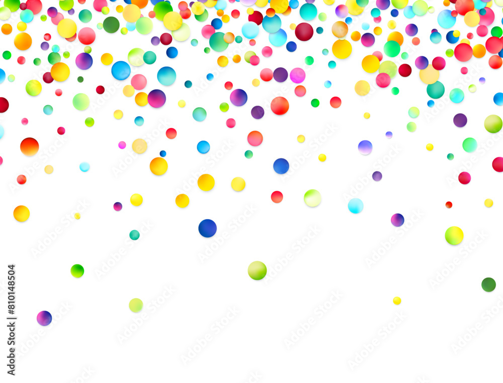 Floating Color Dots on White
