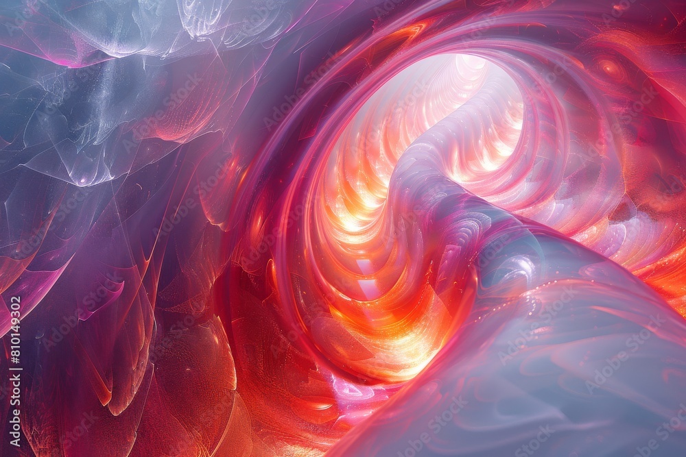 This image features a dynamic abstract spiral with a vortex of light and colors that creates a sense of energy and movement This image features a dynamic abstract spiral with a vortex of light and colors that creates a sense of energy and movement