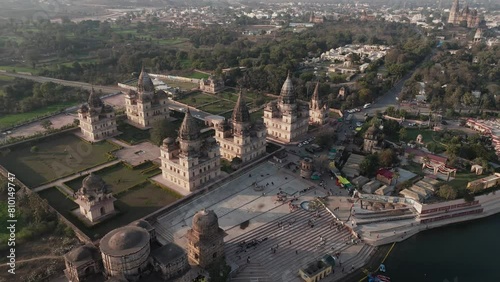 An Aerial Shot of The Royal Chhatris at Orchha, Madhya Pradesh, India