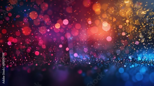 light. Golden Holiday New Year Abstract Background , Glitter With Twinkling Stars and sparks.