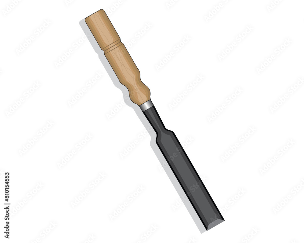 vector design of a tool called a chisel which is usually used to carve objects the handle is made of wood and the bottom is made of iron vector design of a tool called a chisel which is usually used to carve objects the handle is made of wood and the bottom is made of iron