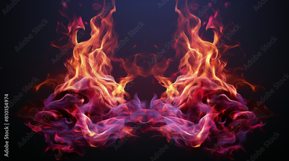 Obraz premium Fire Ring on Black Background