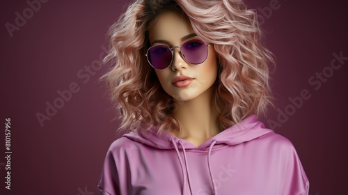 Woman Wearing Purple Hoodie Posing for Picture