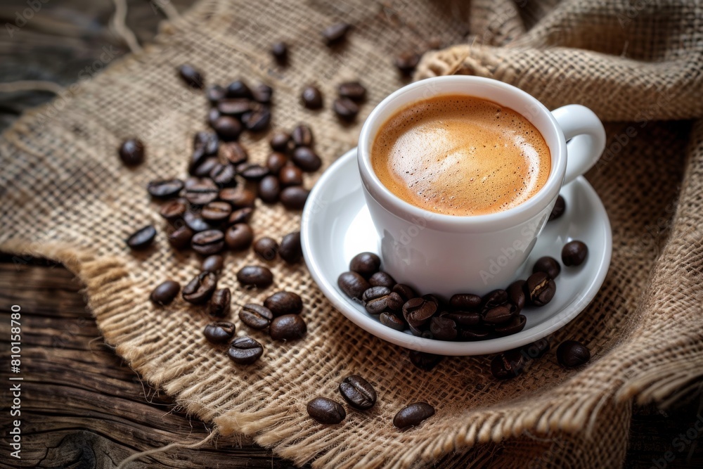 Cup of Coffee on Saucer Cup of Coffee on Saucer