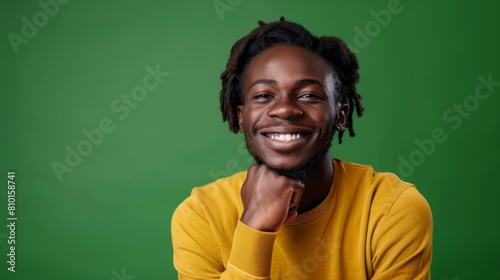 Cheerful young man with bright smile