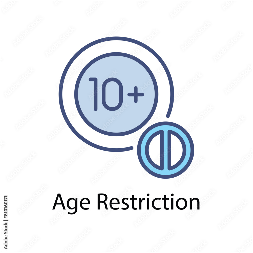 Age Restriction vector icon