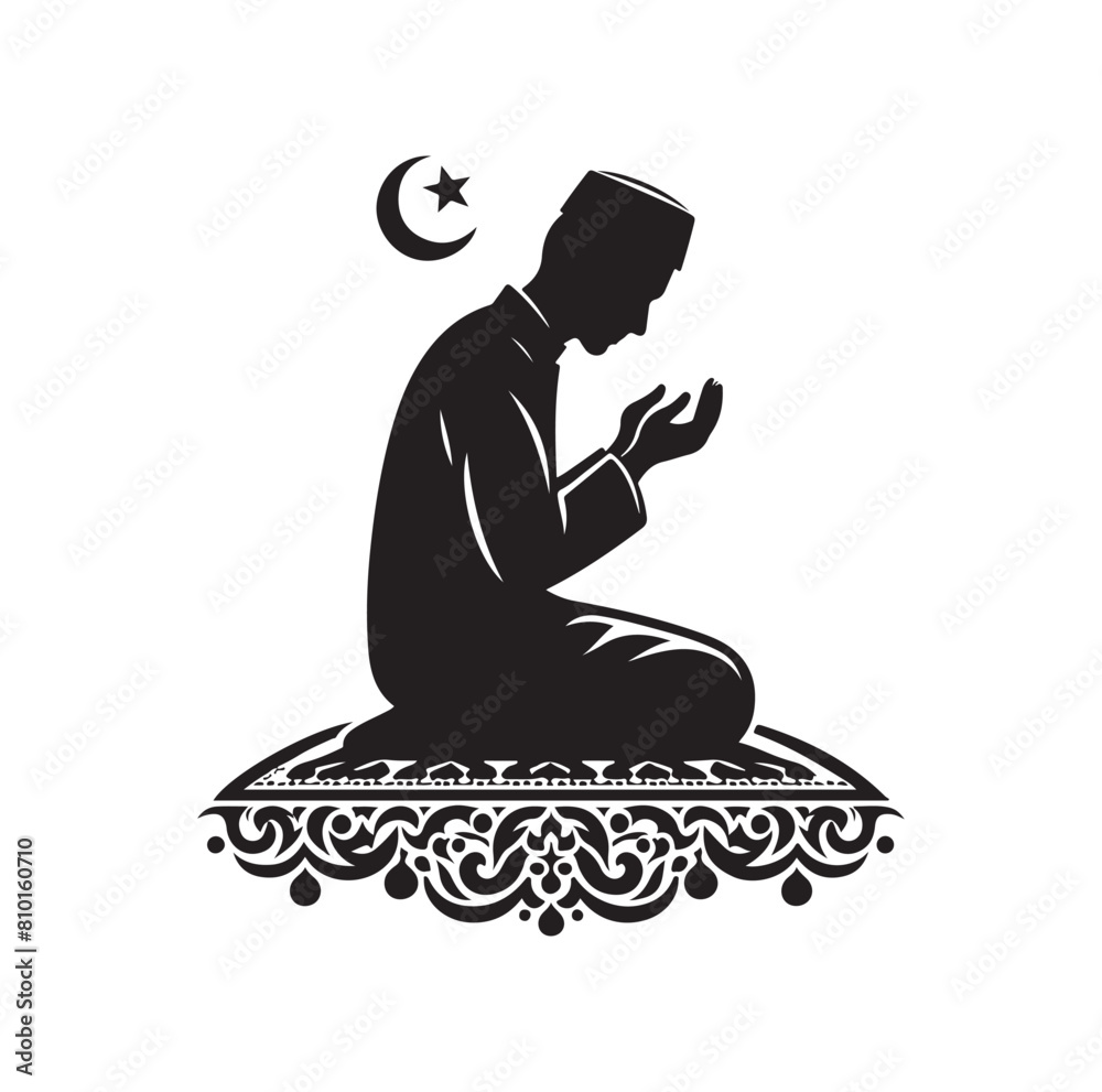 Muslim Praying silhouette. praying symbol
vector illustration
Muslim Praying silhouette. praying symbol
vector illustration