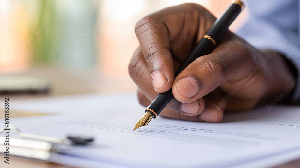 Person Writing on Paper With Pen Person Writing on Paper With Pen