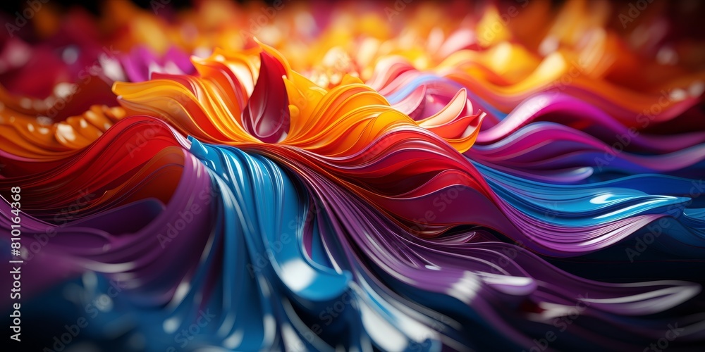 Obraz premium Vibrant abstract fluid art background