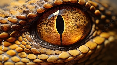 Extreme close-up of a reptile eye