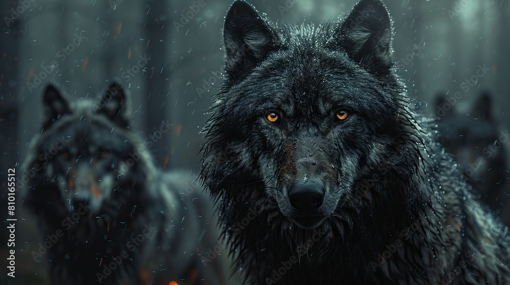 Fototapeta premium wolf head portrait