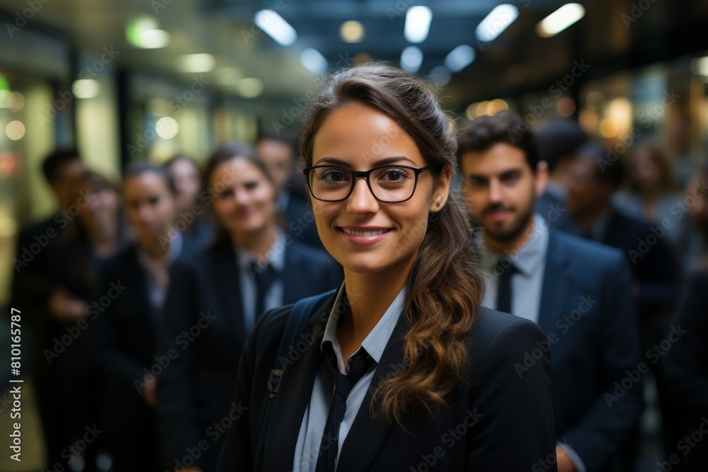 Smiling woman in business attire Smiling woman in business attire