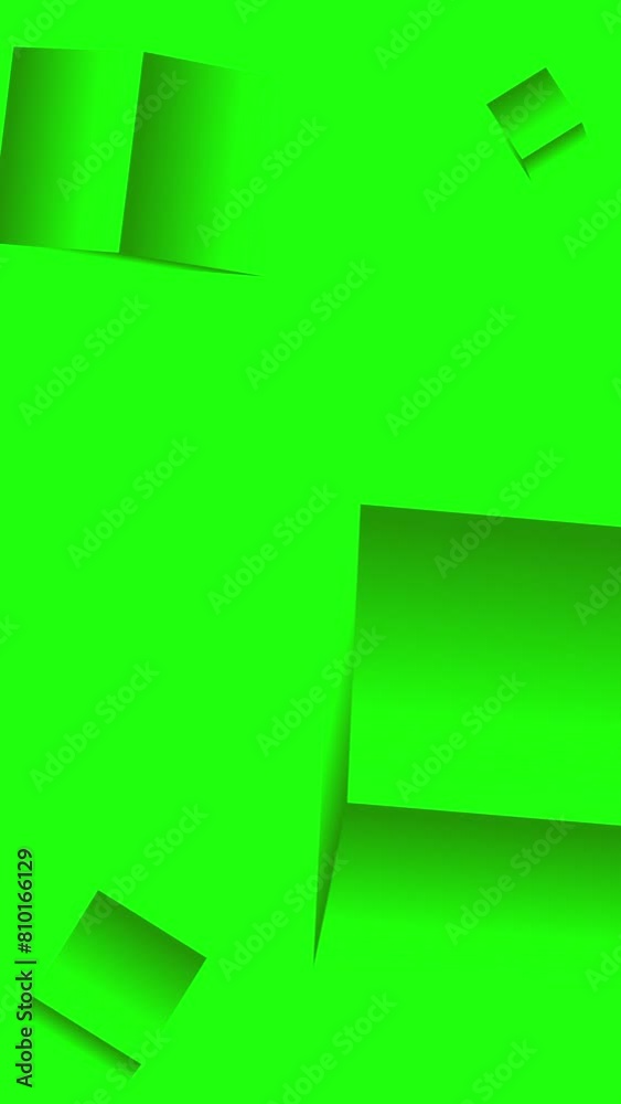Abstract Background Of Rotating Cubes Of Green Gradient Color Over