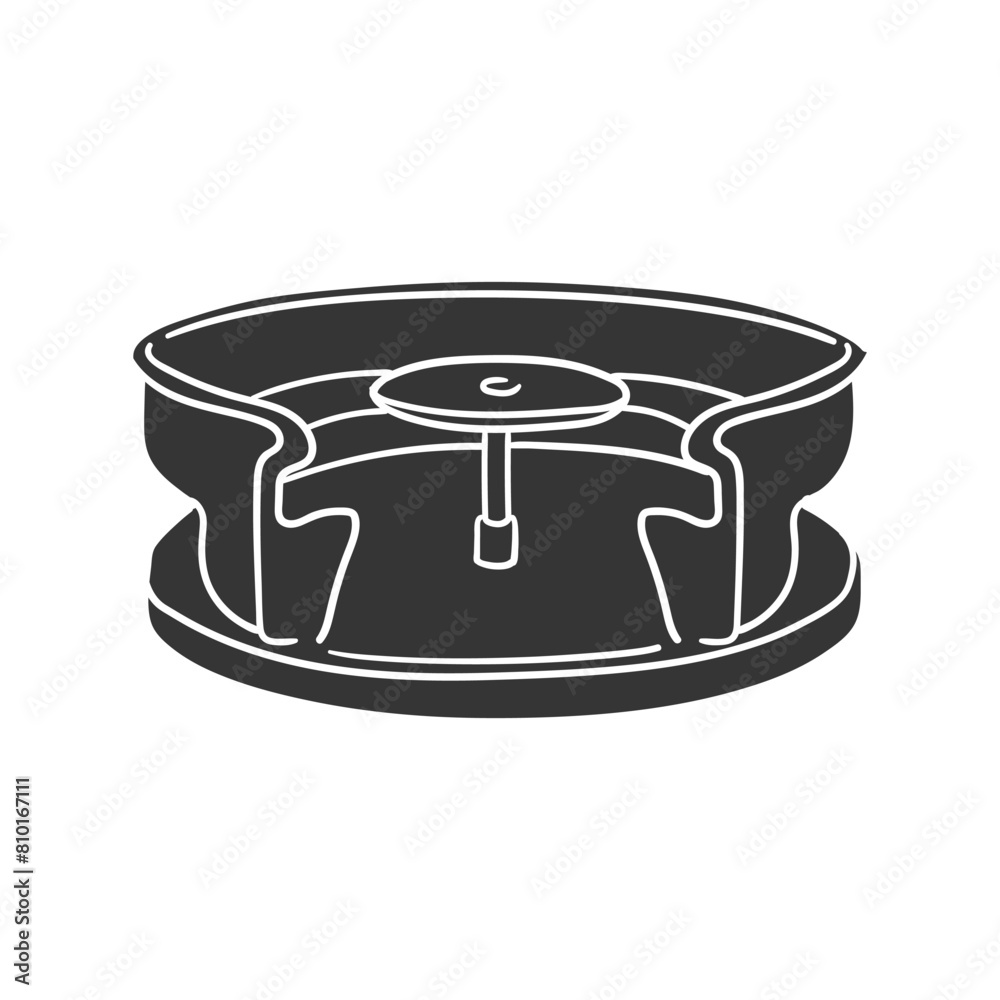 Merry Go Round Icon Silhouette Illustration. Playground Vector Graphic Pictogram Symbol Clip Art. Doodle Sketch Black Sign. Merry Go Round Icon Silhouette Illustration. Playground Vector Graphic Pictogram Symbol Clip Art. Doodle Sketch Black Sign.