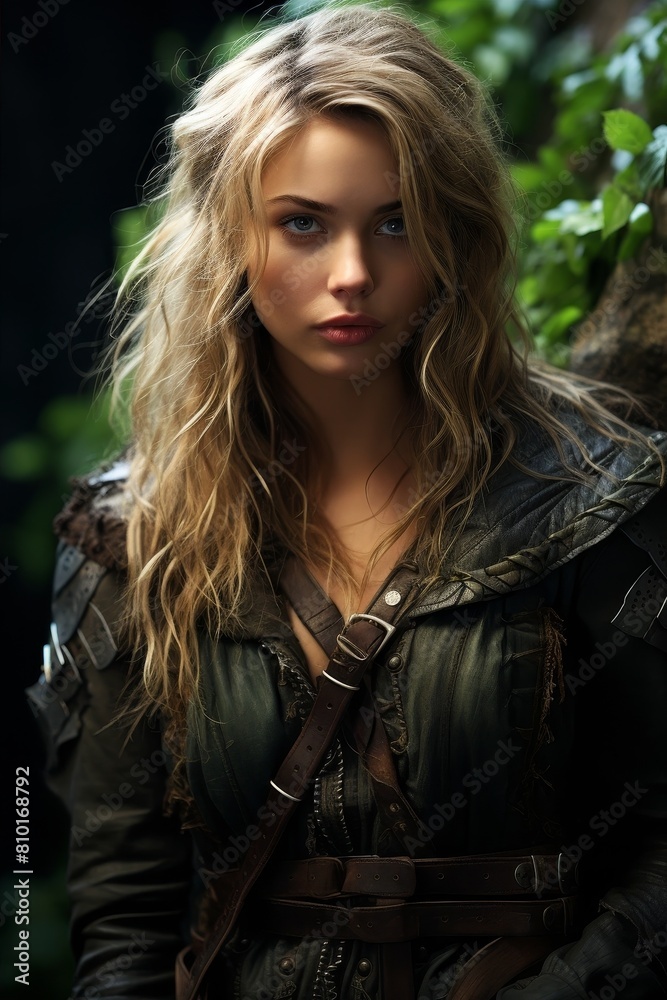 Mysterious woman in the forest Mysterious woman in the forest