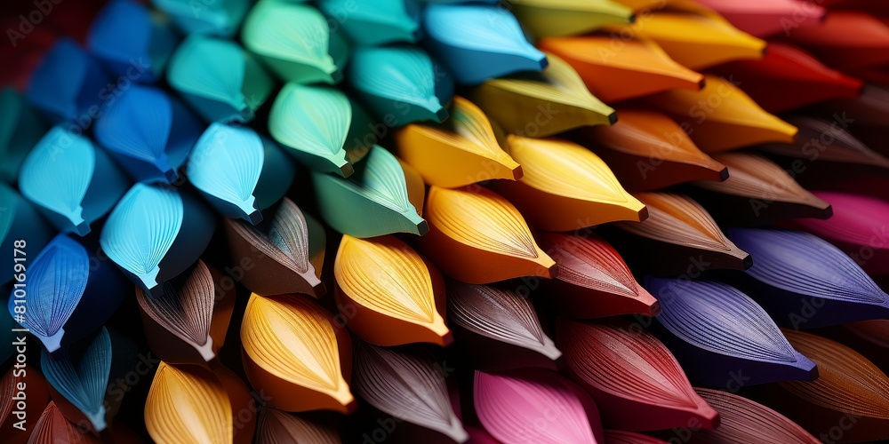Vibrant Colored Pencils in Artistic Arrangement Vibrant Colored Pencils in Artistic Arrangement