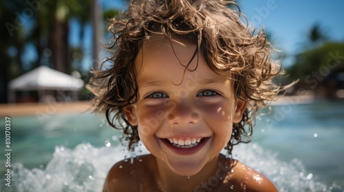 Little Girl Standing in Water
