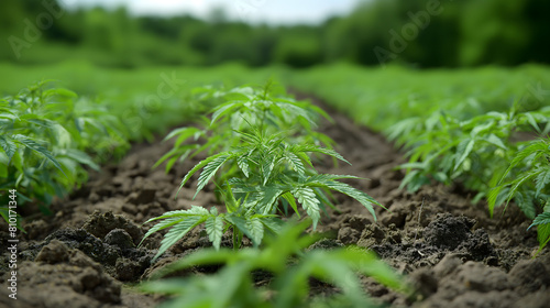 A field of cannabis plants ready for harves