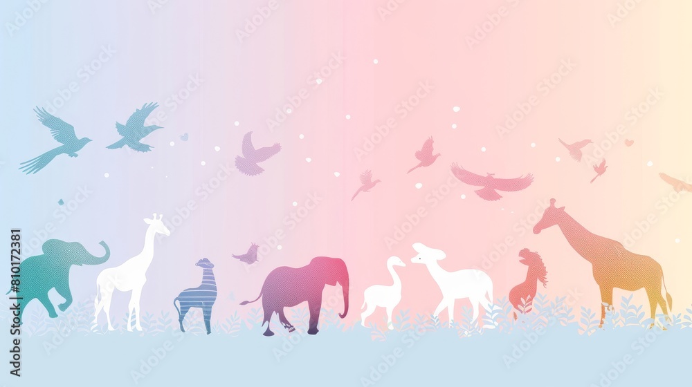 all animal shadow pastel colors background --ar 16:9 --style raw Job ID: 00a59b3c-3392-4e59-96bc-211730f2a3cd all animal shadow pastel colors background --ar 16:9 --style raw Job ID: 00a59b3c-3392-4e59-96bc-211730f2a3cd