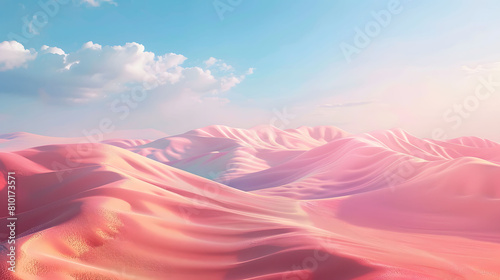 A vast desert with dunes that ripple and change color with the wind. © Imagination Ink