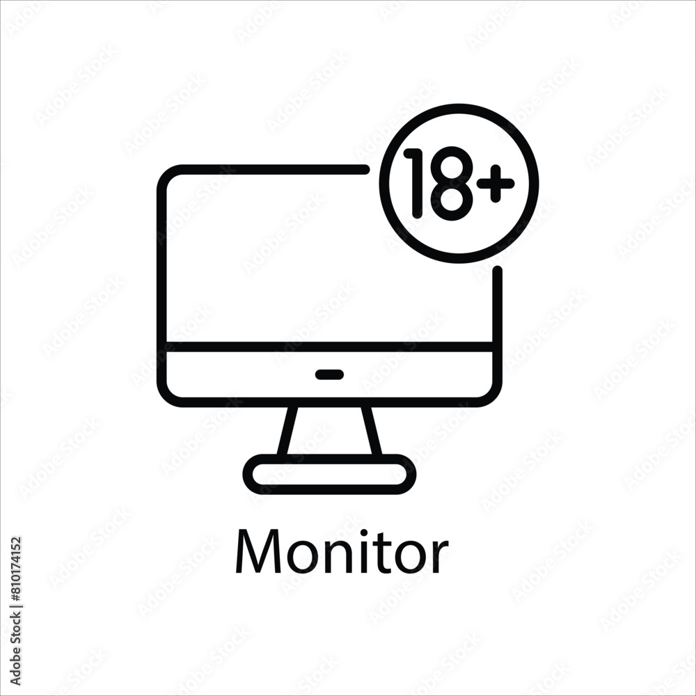 Monitor vector icon Monitor vector icon
