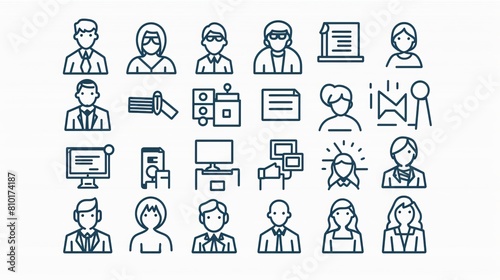 Business icon set