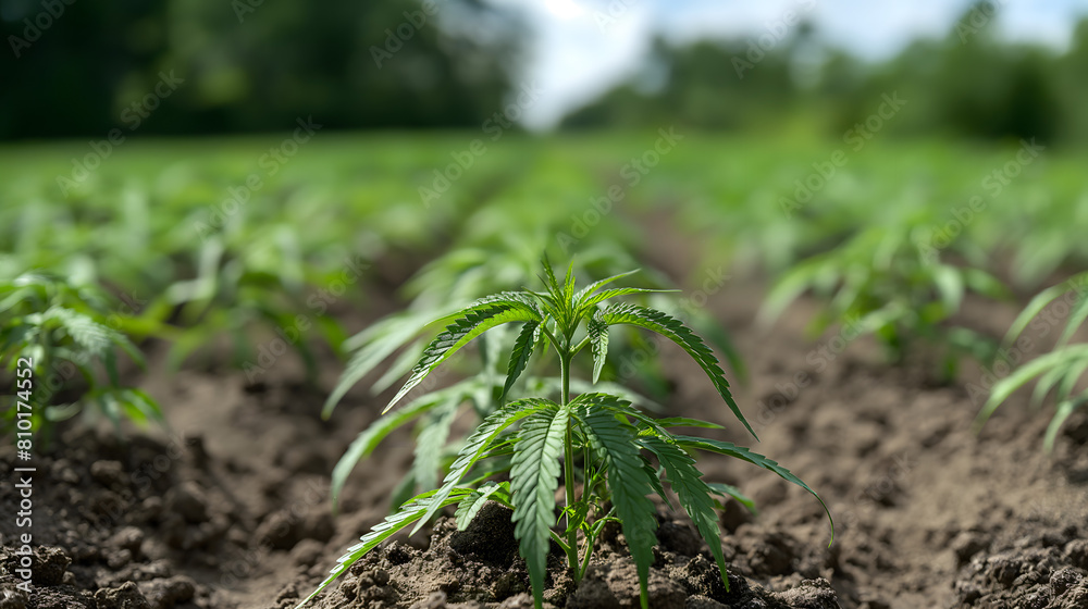 A field of cannabis plants ready for harves A field of cannabis plants ready for harves