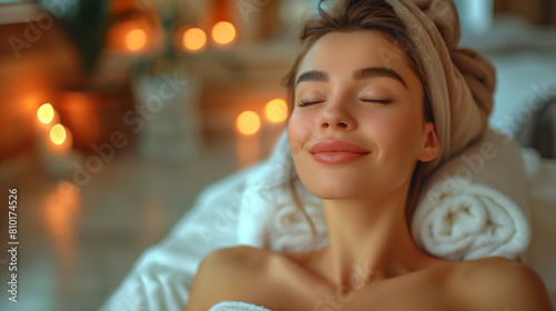 A private spa day  where luxurious treatments and serene surroundings promise a retreat from the everyday  Relaxed Woman Receiving A Back Massage At Health Spa 